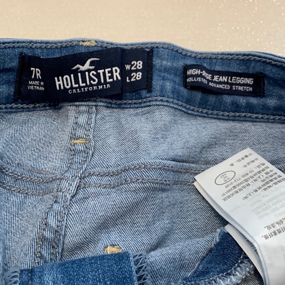 Hollister High-Rise Jean Legging Skinny Blue Jeans Size 7 - Picture 3 of 10